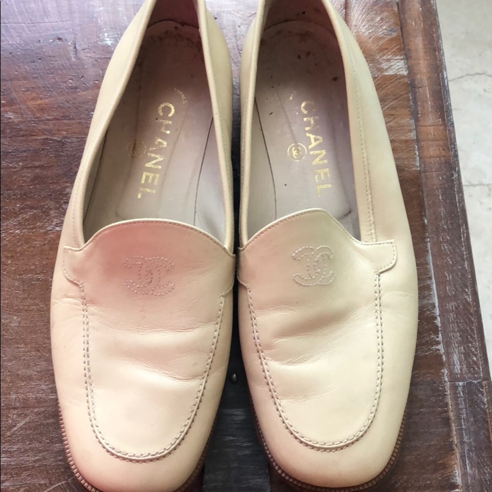 Authentic chanel slip ons